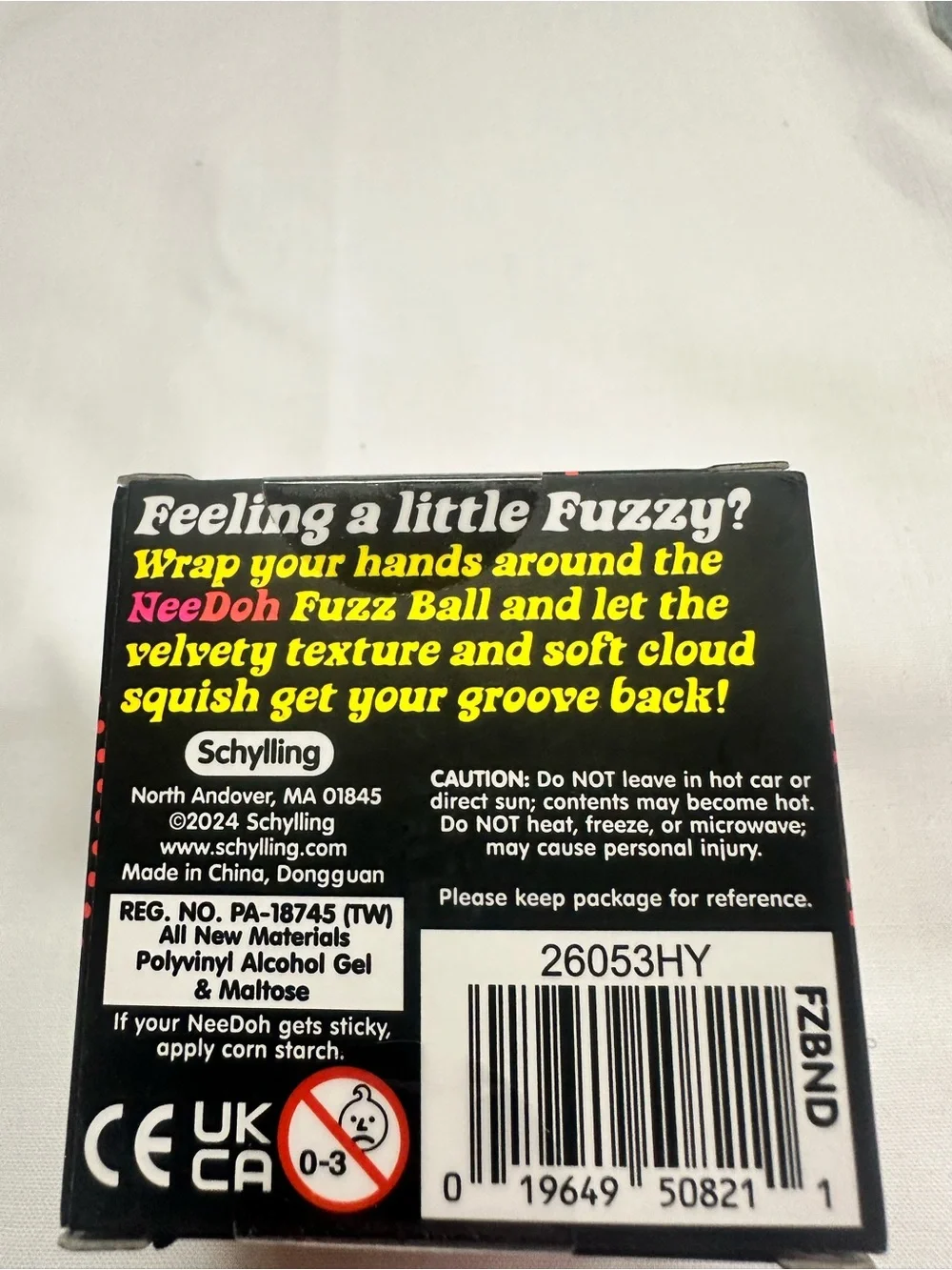Nee Doh Fuzz Ball Red Velvet Squeeze